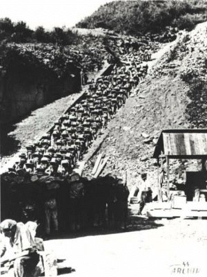 Fotografia della scala ai tempi del regime nazista
